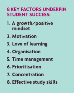 List of 8 key factors that underpin student success