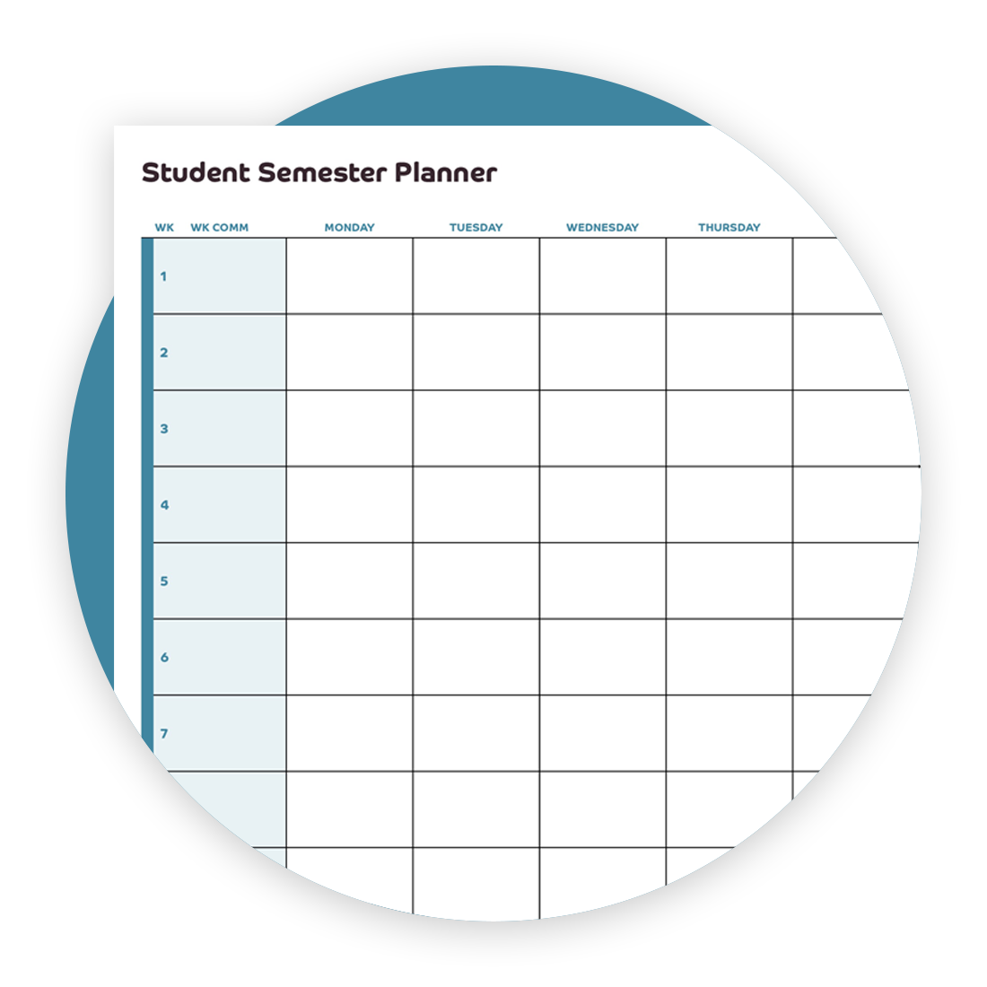 Organising Students - Image of the Student Semester Planner