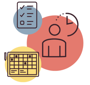 BLOG - Understanding Executive Function: Why Struggle Isn’t Defiance - image of Icons relating to time management