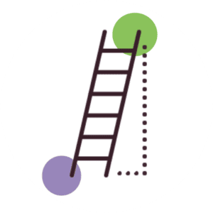 Organising Students BLOG - Perfectionism in Students: When Trying to Get It Right Gets in the Way - image of a ladder representing progress one step at a time
