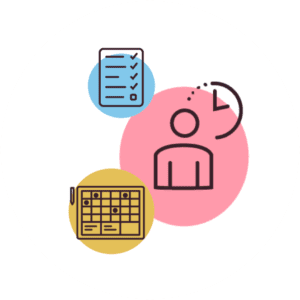 Organising Students BLOG - icon images of time management