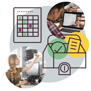 BLOG - organising students - icon images of school and tools for students to use